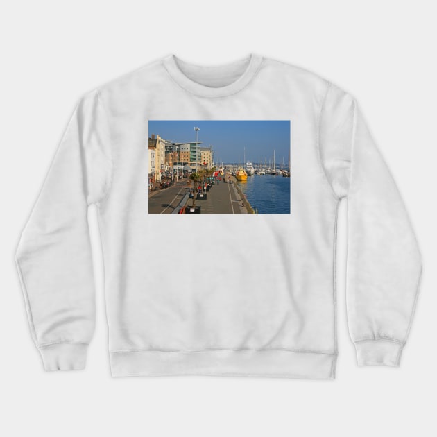 Poole Quay, March 2019 Crewneck Sweatshirt by RedHillDigital